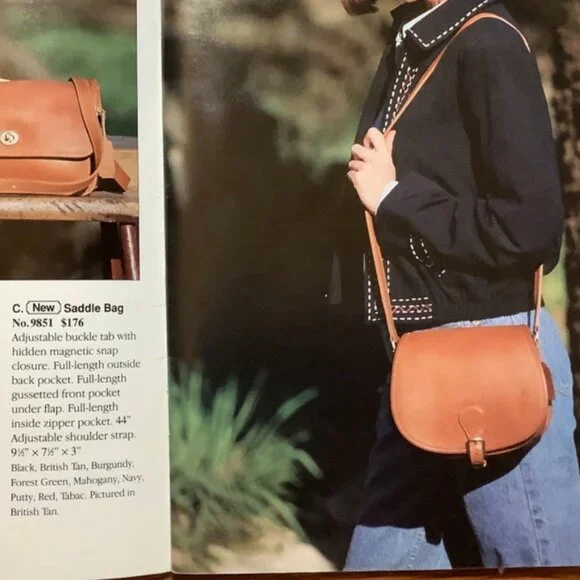 Vintage Coach Saddle Bag No. 9851 - Red Leather - Picture 15 of 17